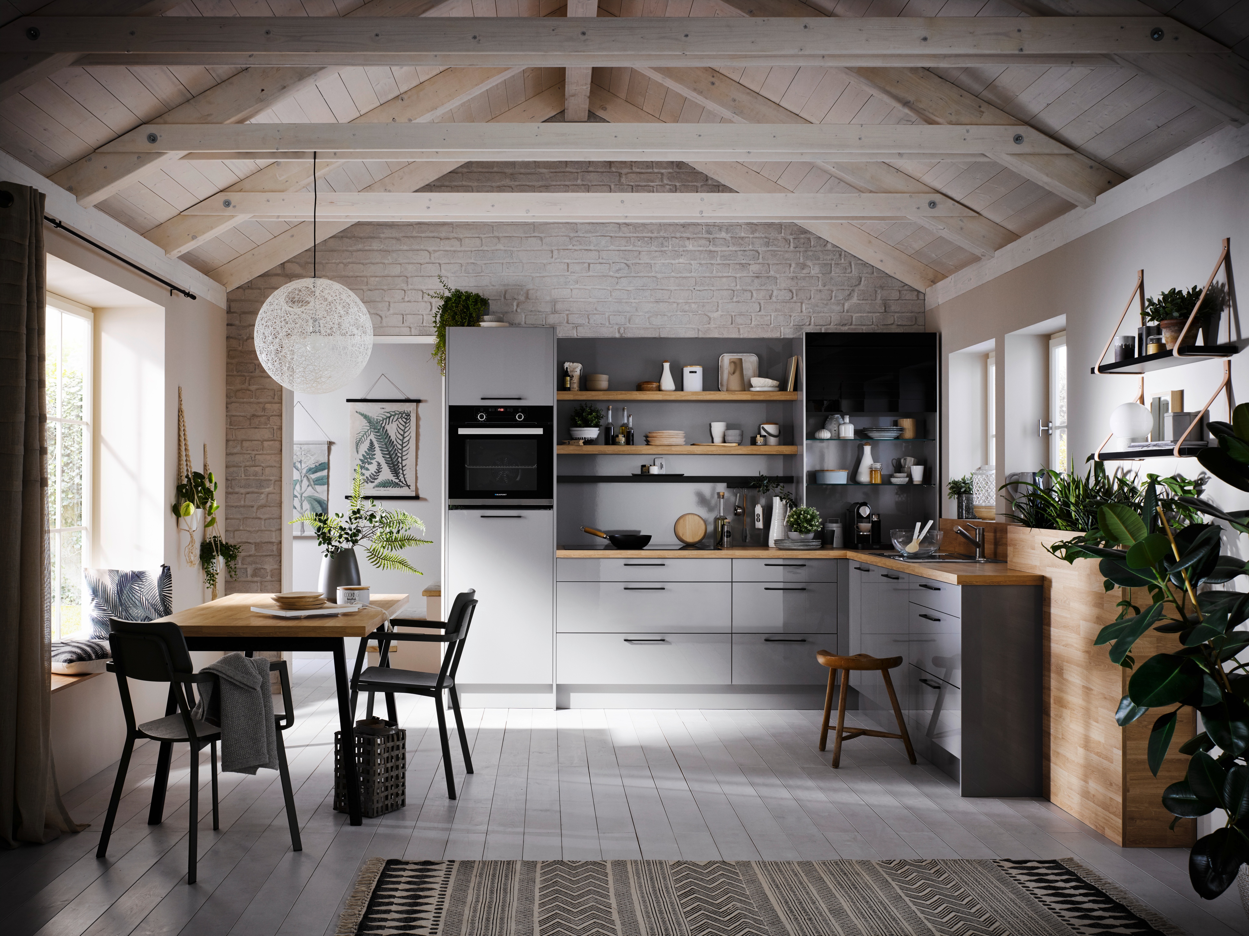 Küche brilliant perlgrau