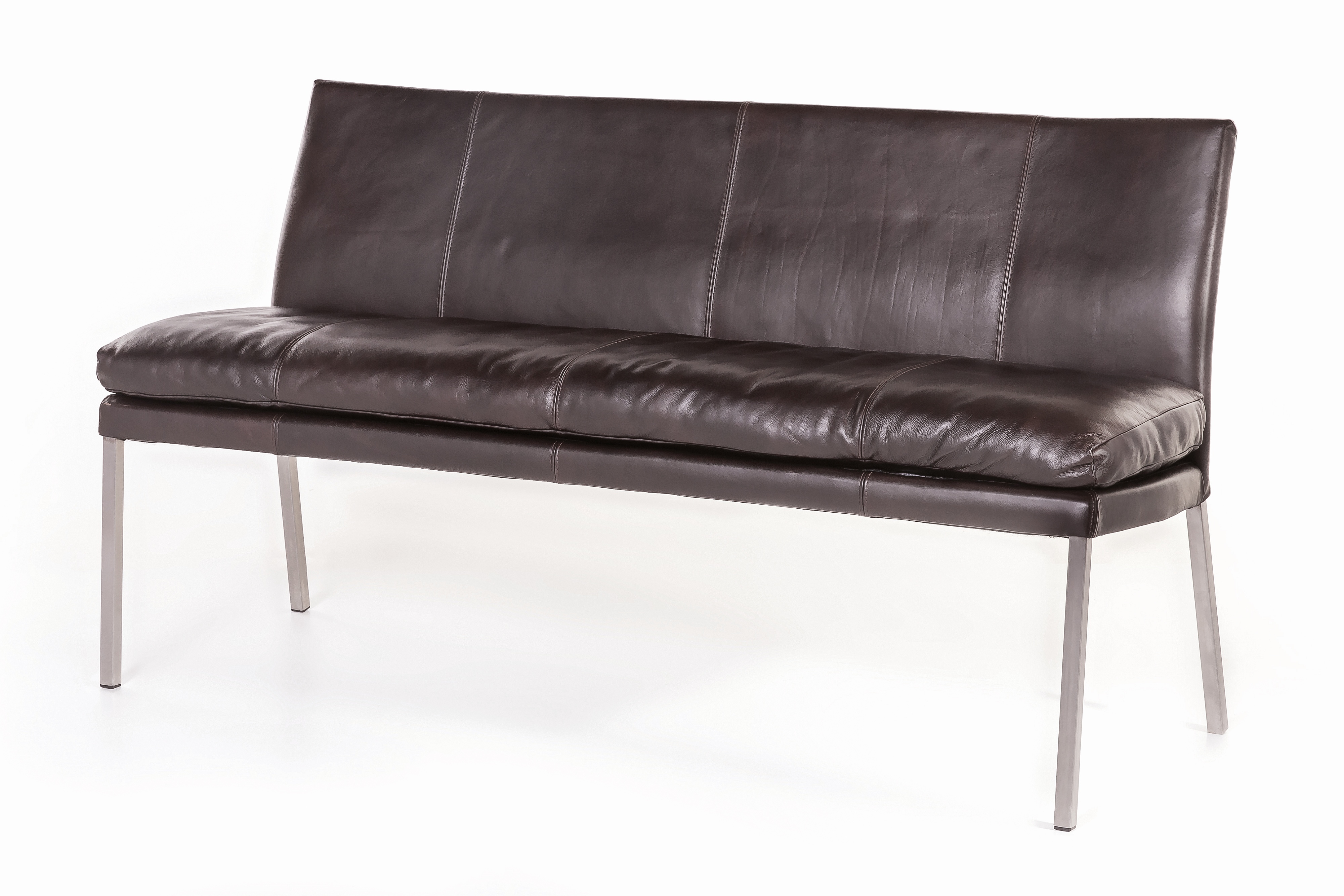 Lavida Leder-Sitzbank dunkelbraun