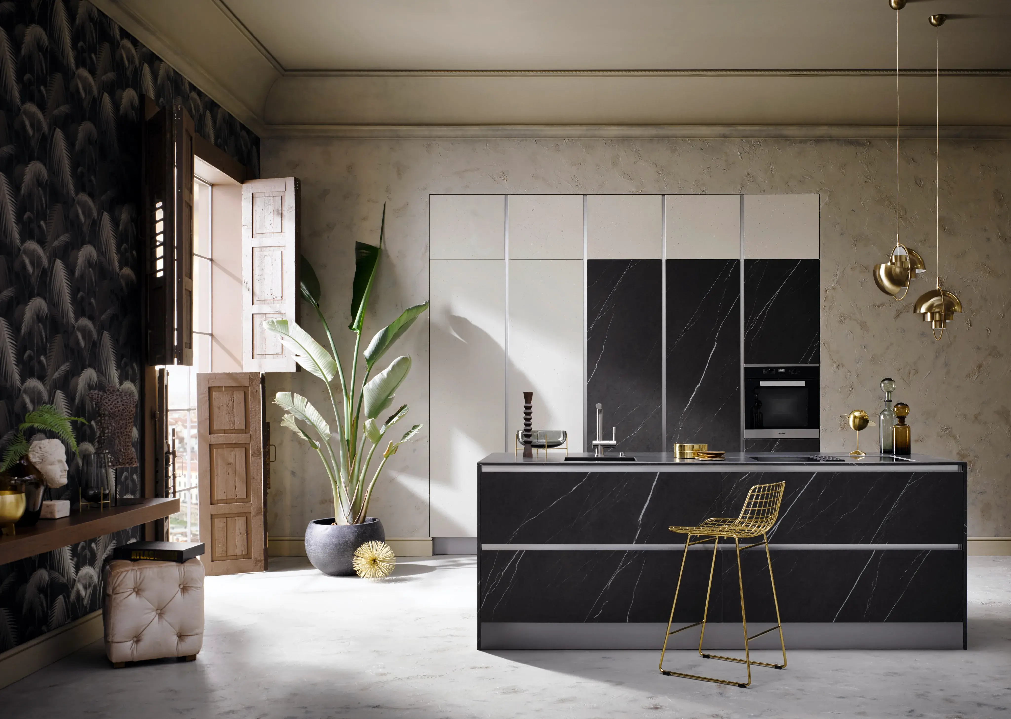 Hochwertige Küche mit Kücheninsel