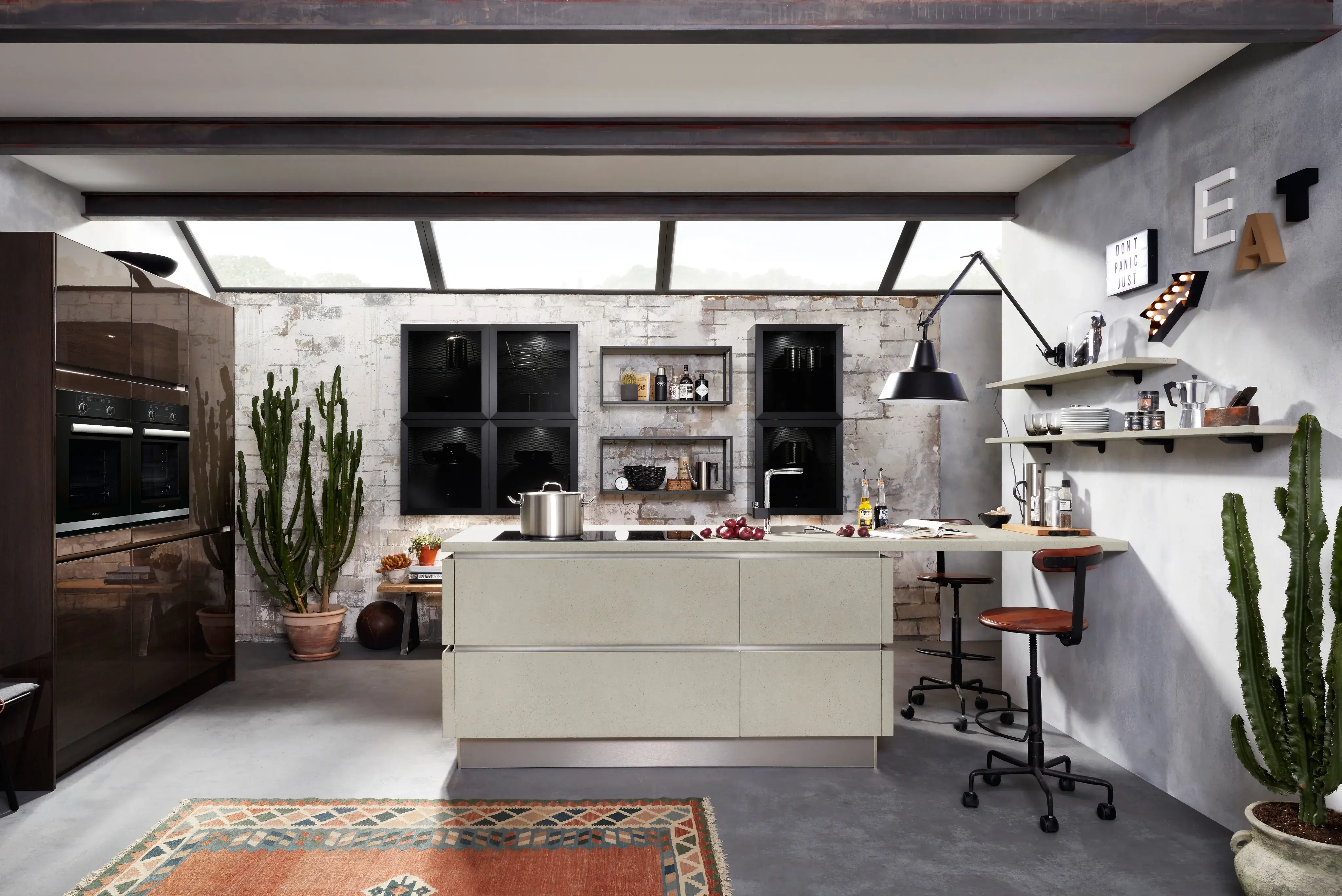 Küche Beton Eiche natur